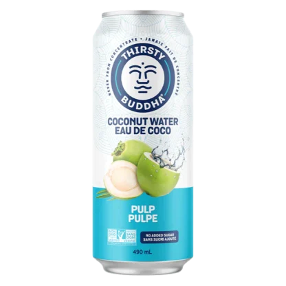 "Kokosnusswasser in Großpackung mit 50 mg CBD"